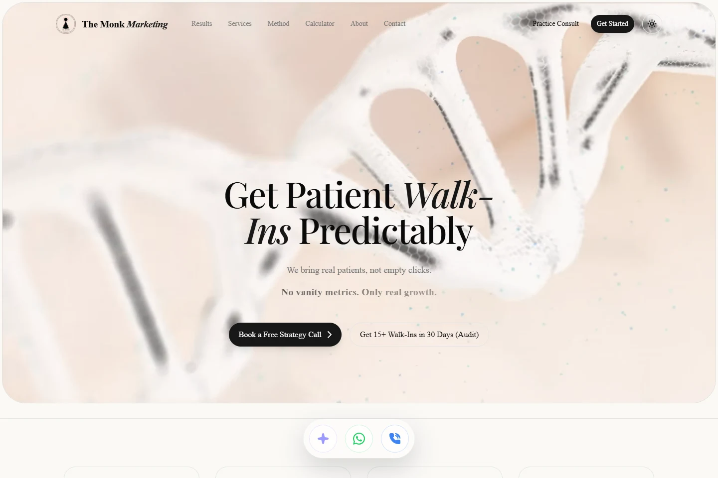 The Monk Marketing website homepage (themonk-marketing.com)